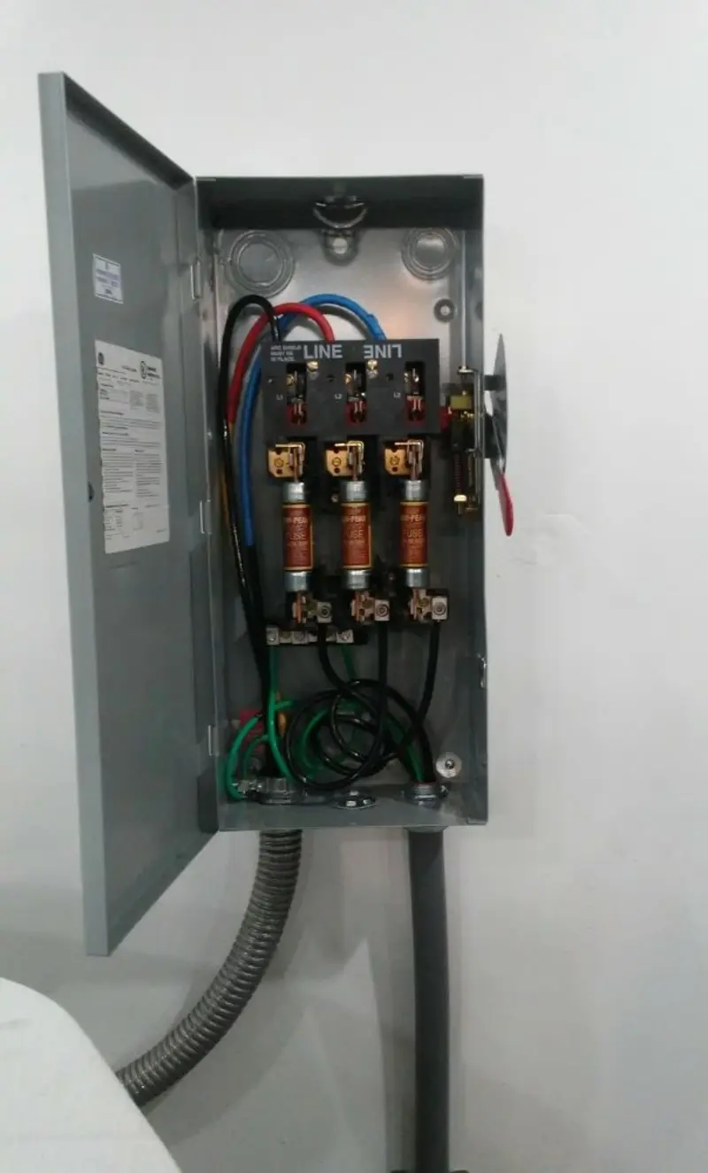 Three-phase disconnect switch installed for Electrical Wiring & Rewiring in Merton